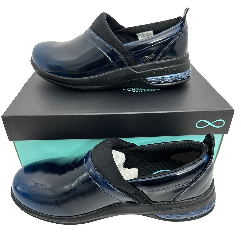 INFINITY BY CHEROKEE Women's Comfort Shoes Stride Midnight Magic Patent 7.5New
